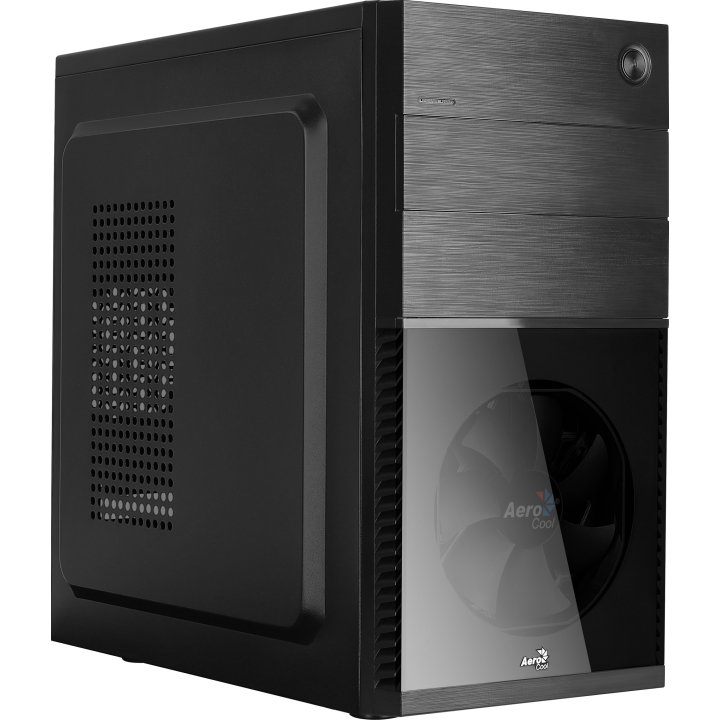 Caja Microatx Aerocool Cs-105 Ventilador Frontal Negro 1xusb3.0+1xusb2.0 Vga Hasta 240mm Color Negro Sin Fuente