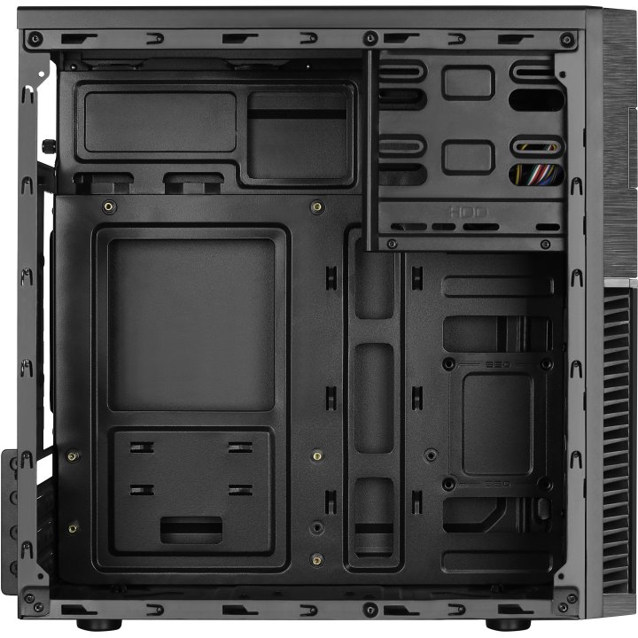 Caja Microatx Aerocool Cs-105 Ventilador Frontal Negro 1xusb3.0+1xusb2.0 Vga Hasta 240mm Color Negro Sin Fuente