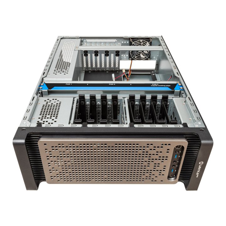 Caja Rack 19" Unykach Uk80.40.630 4u Admite 4 Gpus 8 Bahias 3.5" Y 2 De 2.5" 2xusb 3.0 1x Usb-c 3.1 Atx