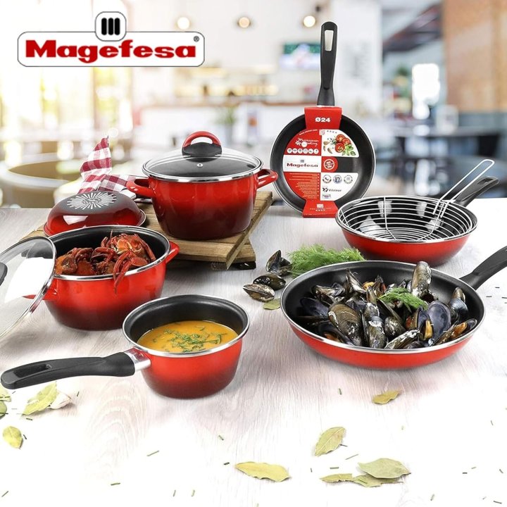 Sarten Wok Magefesa K2 Rojo 20 Acero...