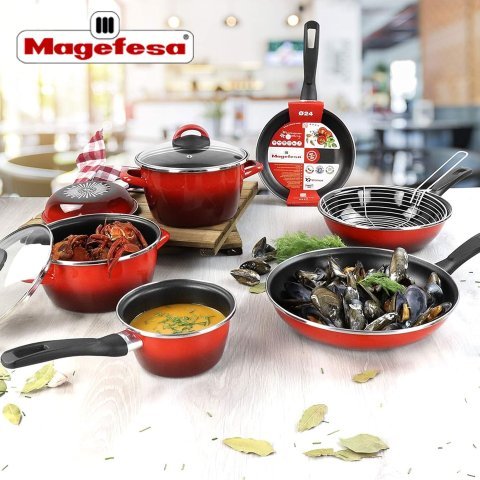 Asador Magefesa K2 Rojo 28 Bajo Acero...