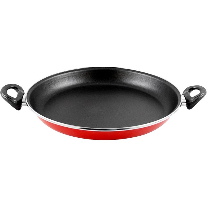 Paellera Magefesa K2 Rojo 34 Acero Antiadherente Efecto Piedra Todo Tipo Cocinas Apta Lavavajillas