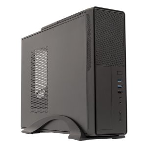 Caja Microatx Slim Unyka Matx 2010 Color Negro Diseño Compacto Formato Horizontal Y Vertical Con Fuente Sfx De 300w 85% Efici