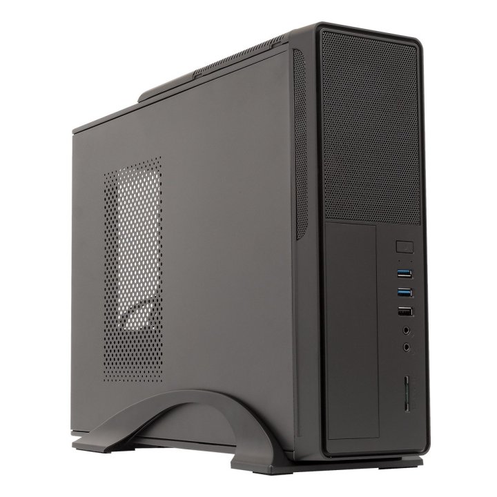 Caja Microatx Slim Unyka Matx 2010 Color Negro Diseño Compacto Formato Horizontal Y Vertical Con Fuente Sfx De 300w 85% Efici