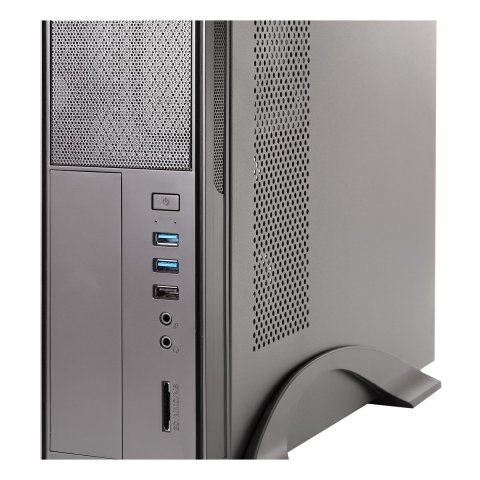 Caja Microatx Slim Unyka Matx 2010 Color Negro Diseño Compacto Formato Horizontal Y Vertical Con Fuente Sfx De 300w 85% Efici