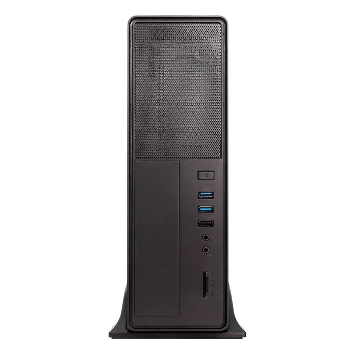 Caja Microatx Slim Unyka Matx 2010 Color Negro Diseño Compacto Formato Horizontal Y Vertical Con Fuente Sfx De 300w 85% Efici
