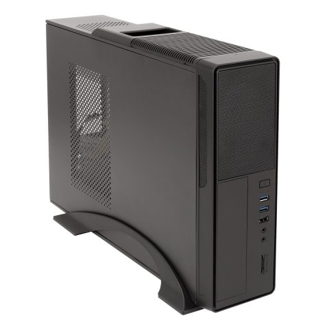 Caja Microatx Slim Unyka Matx 2010 Color Negro Diseño Compacto Formato Horizontal Y Vertical Con Fuente Sfx De 300w 85% Efici