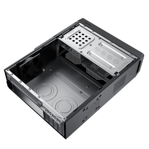 Caja Micro Atx Slim Unyka Uk2011 Type C Diseño Compacto Fuente Sfx 450w Formato Horizontal Vertical Color Negro