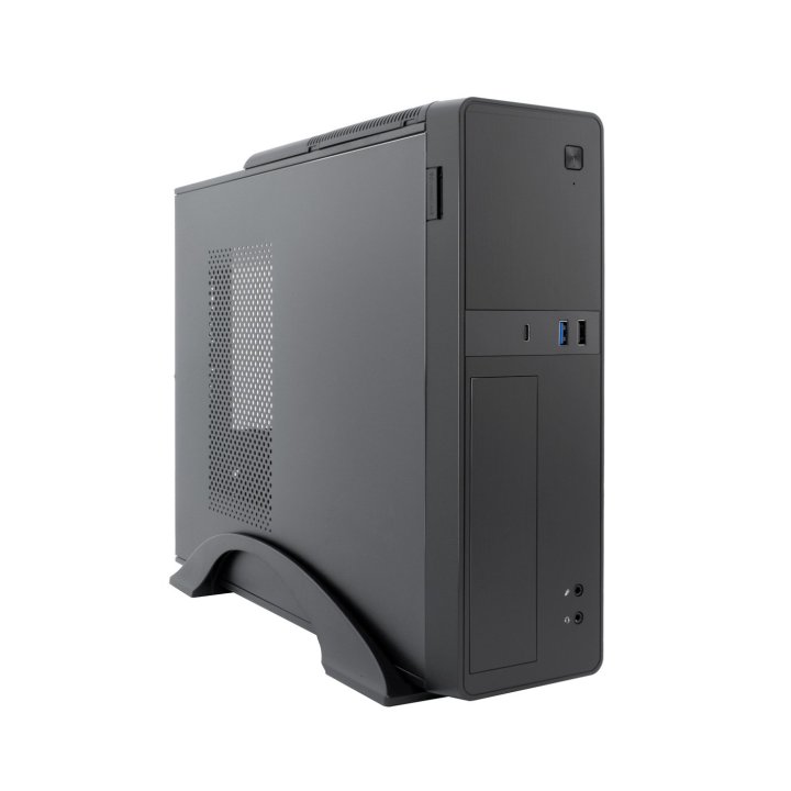 Caja Microatx Slim Coolbox T310 1x 3.5″ 1x2.5″ 1x5,25" Gpu 225max Low Profile  Fuente 300bz Negro
R Negro