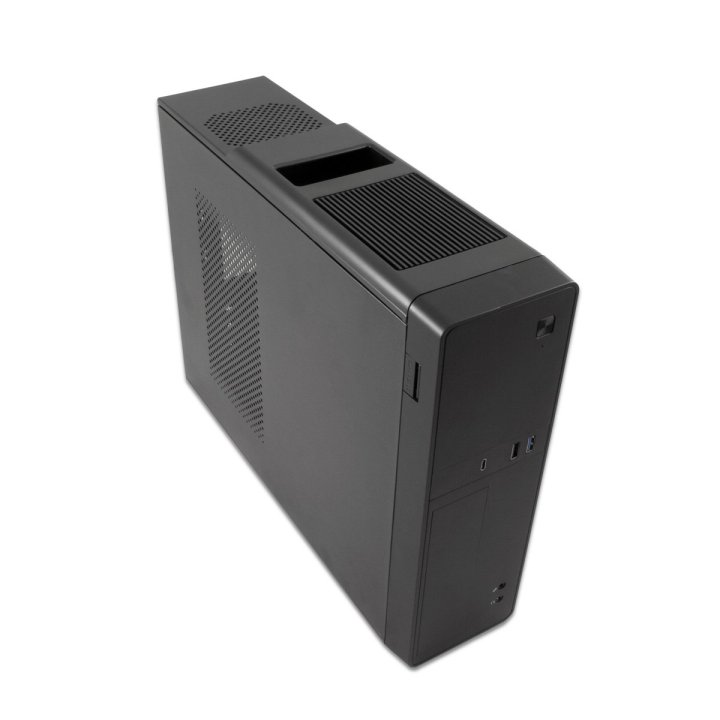 Caja Microatx Slim Coolbox T310 1x 3.5″ 1x2.5″ 1x5,25" Gpu 225max Low Profile  Fuente 300bz Negro
R Negro