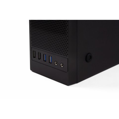 Caja Microatx Slim Coolbox T360 Black Integra Fuente Tfx 80plus Bronze Posicion Vertical Y Horizontal