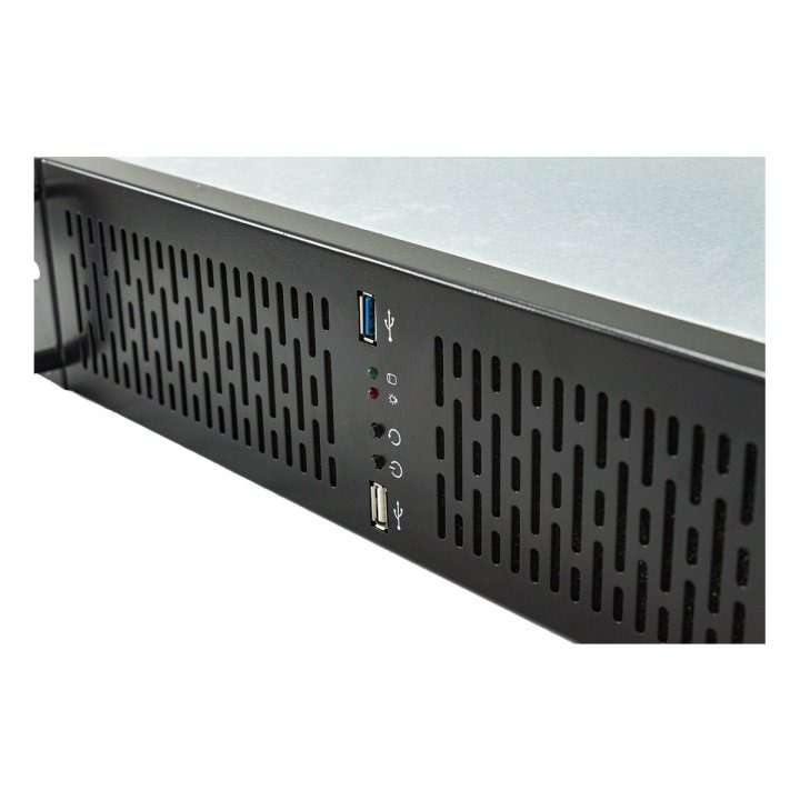 Caja Rack 19" 2u Unykach Uk2129 Rejilla Frontal Con Filtro Antipolvo Usb 2.0 Y 3.0