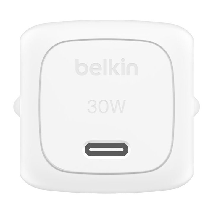 Cargador De Pared Belkin Wca008kq1mwh-b6 Boost Charge Usb-c 30w Blanco Cable 1m Usb-c 