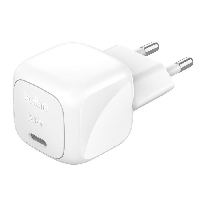 Cargador De Pared Belkin Wca008kq1mwh-b6 Boost Charge Usb-c 30w Blanco Cable 1m Usb-c 