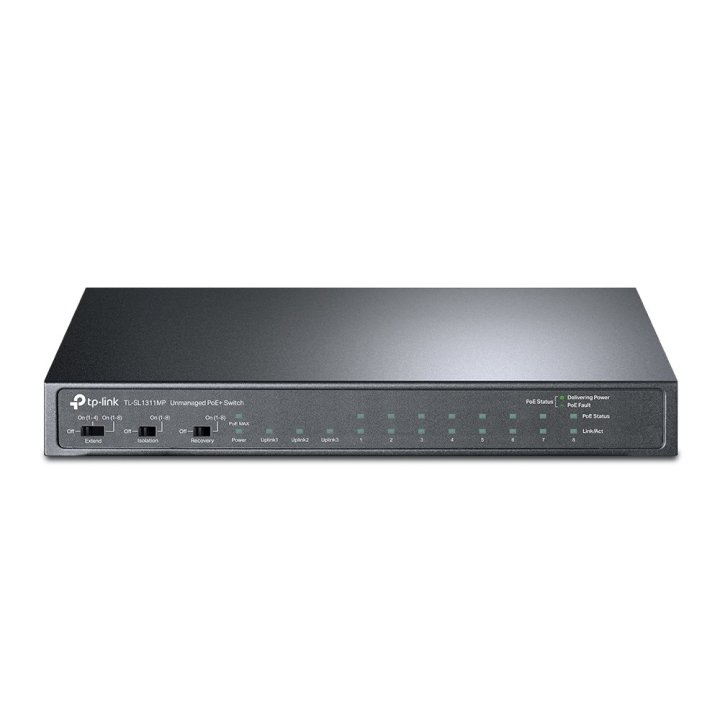 Switch No Gestionable Tp-link Tl-sl1311mp 11p 8xpoe+ 100mb 2xgb 1xsfpgb 124w Carcasa Metalica