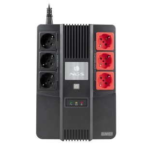 (km0) Sai Ngs 600va Con Batería Incorporada 12v 7, Función Avr, 6 Tomas Schuko Cash30