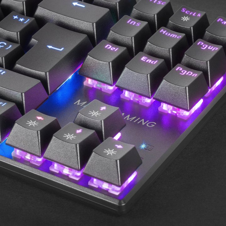 (km0) Teclado Mecanico Compacto Tkl Mars Gaming Mk80 Black Iluminacion 12efectos Switch Marron Rgb Pr De 1000hz Anti-ghosting