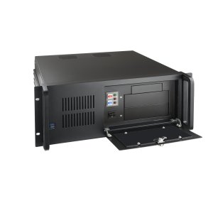Caja Rack 19" 4u Tooq Rack-406n-usb3 Frontal Con Puerta Y Rejilla Con Llave Chasis De Acero 1.2mm Color Negro 2