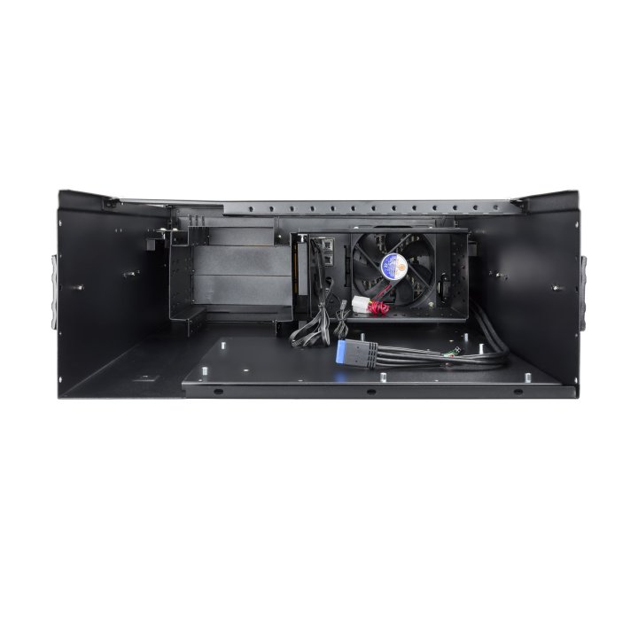 Caja Rack 19" 4u Tooq Rack-406n-usb3 Frontal Con Puerta Y Rejilla Con Llave Chasis De Acero 1.2mm Color Negro