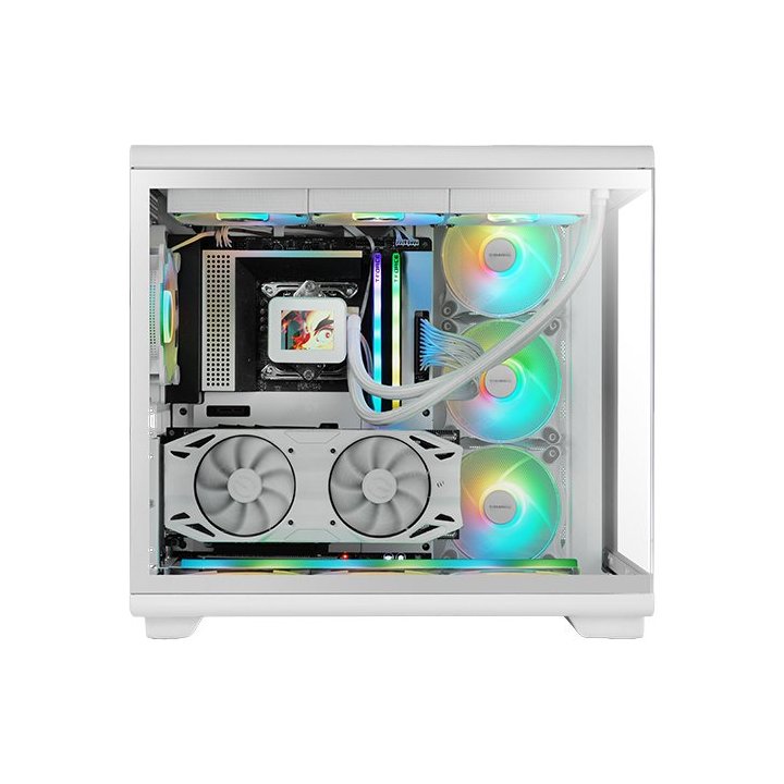 Caja Atx Semitorre Gaming Mars Gaming Mcrev Cristal Templado Gpu 420mm 1x3.5 2x2.5 Blanco