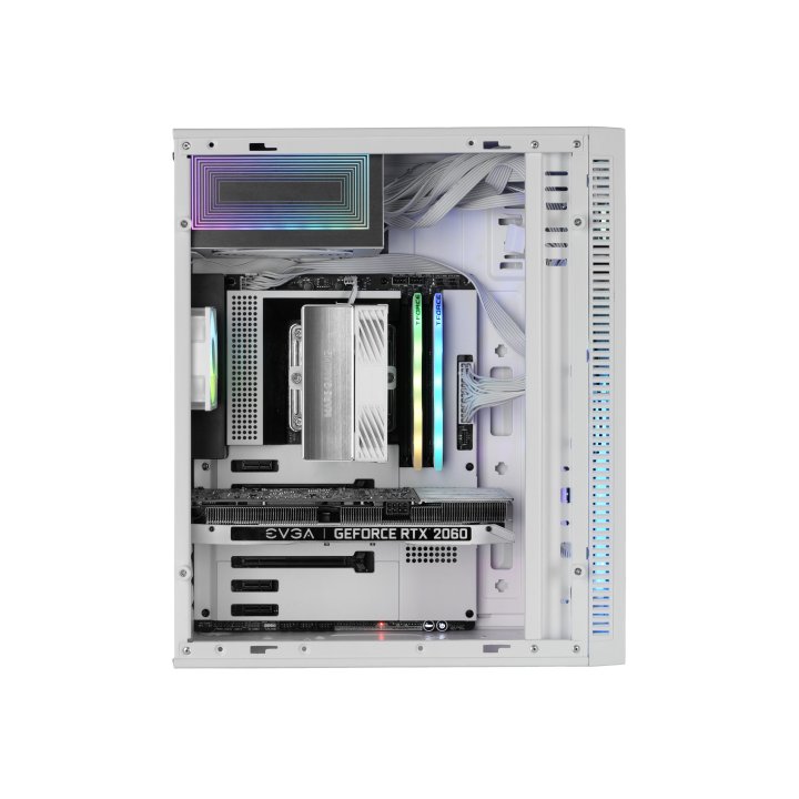 Caja Atx Semitorre Gaming Mars Gaming Mcblaze Cristal Templado Gpu 300mm 1x3.5 3x2.5 Blanco