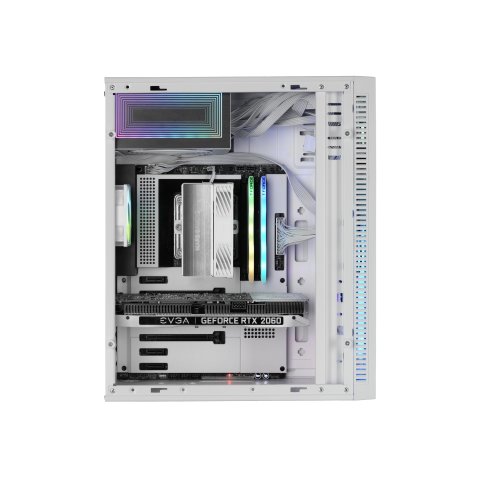 Caja Atx Semitorre Gaming Mars Gaming Mcblaze Cristal Templado Gpu 300mm 1x3.5 3x2.5 Blanco