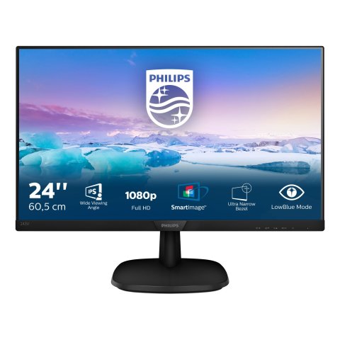 (km0) Monitor 24" Hdmi Vga Dvi Philips 243v7qdsb Fhd 75hz 5ms 250cd m2 Cash30