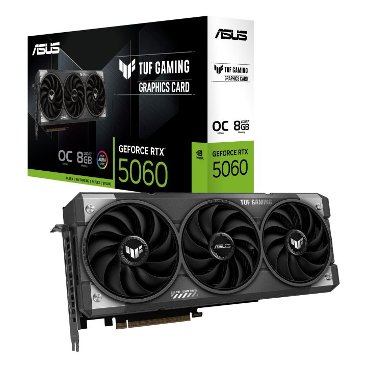 Vga Asus Tuf Rtx5060 Ti Oc Gaming 8gb Gddr7 3xdp 1xhdmi Cuda 3840 128bit Triple Fan