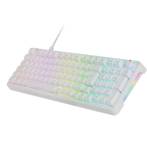 Teclado Mars Gaming Mkprobes Mecanico Rgb Snk Azul Negro  Rueda De Control Color Blanco