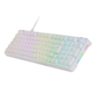 Teclado Mars Gaming Mkprowyes Mecanico Rgb Silent Switch  Rueda De Control Color Blanco