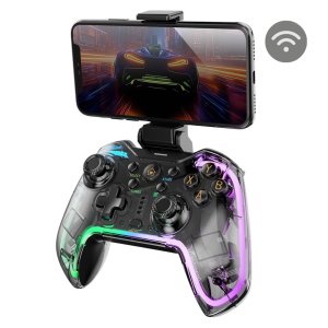 Gamepad Bluetooth Mars Gaming Mgp-bt2 Bt5.0 Conexion Usb-c Multiplataforma Giroscopico 10 Botones Rgb Neon Vibración Haptica 
