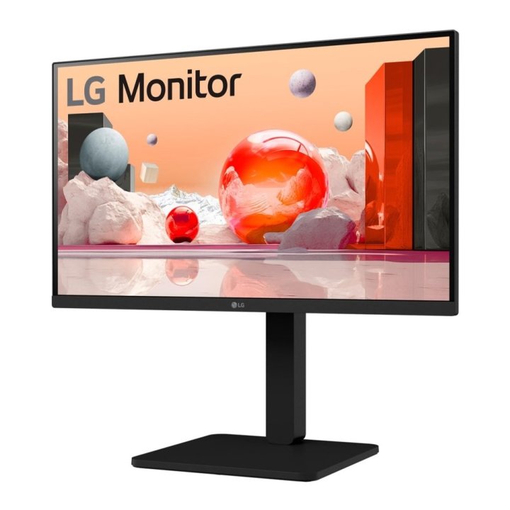 Monitor 24" Hdmi Vga Dp Lg 24ba560-b Fhd Ips Regulable En Altura Multimedia Color Negro