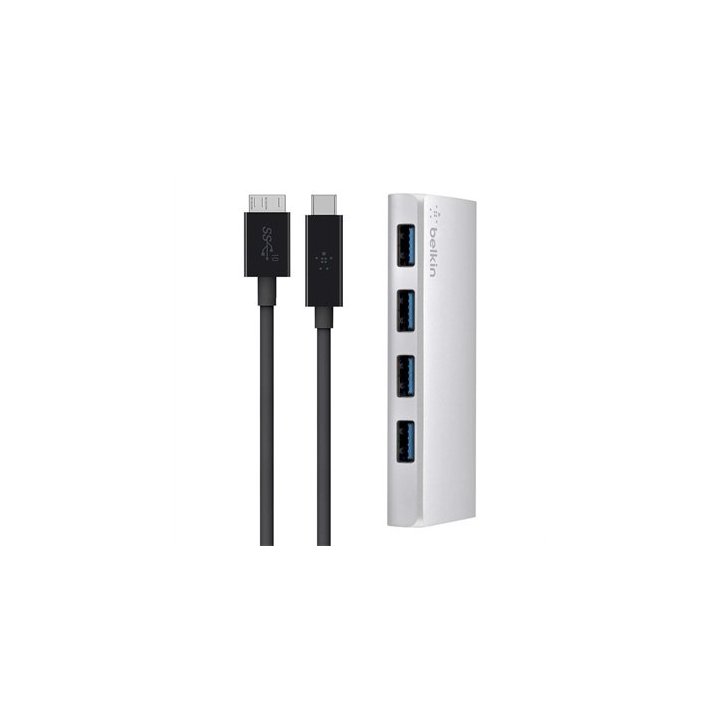 Hub Usb-c Belkin F4u088vf A 4xusb-a 3.0 5gps 900ma Por Puerto Plata