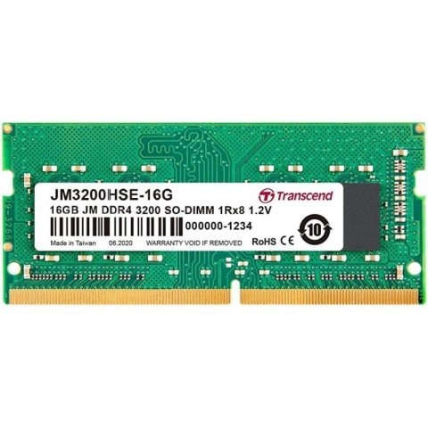 Sodimm Ddr4 16gb 3200mhz Transcend 1.2v Cl22 1rx8 Jm3200hse-16g