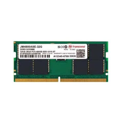 Sodimm Ddr5 32gb 4800mhz Transcend 1.1v Cl40 2rx8 Jm4800ase-32g