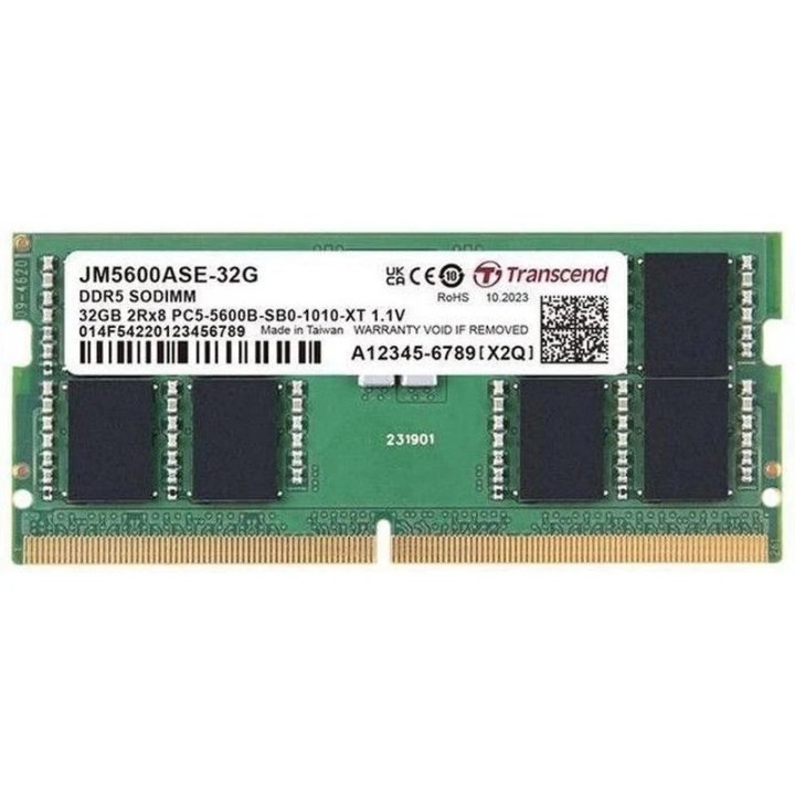 Sodimm Ddr5 32gb 5600mhz Transcend 1.1v Cl46 2rx8 Jm5600ase-32g