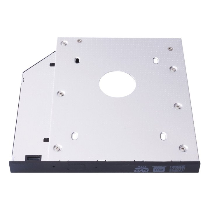 Adaptador   Caddy Hdd 2.5" Sata Ssd odd Unykach Para Posicionar En Bahía De Portatil 9mm Frontal Negro