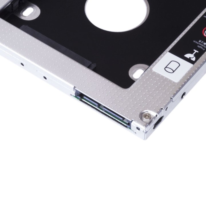 Adaptador   Caddy Hdd 2.5" Sata Ssd odd Unykach Para Posicionar En Bahía De Portatil 9mm Frontal Negro