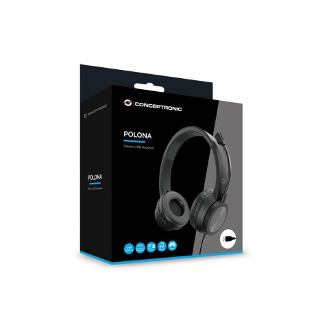 Headset Conceptronic Polona05b Conexion Usb-a...