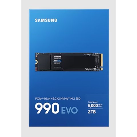 Disco M.2 Nvme 2tb Samsung 990evo Mz-v9e2t0bw Pcie 4.0 Read 5000mbps Write 4200mbps  