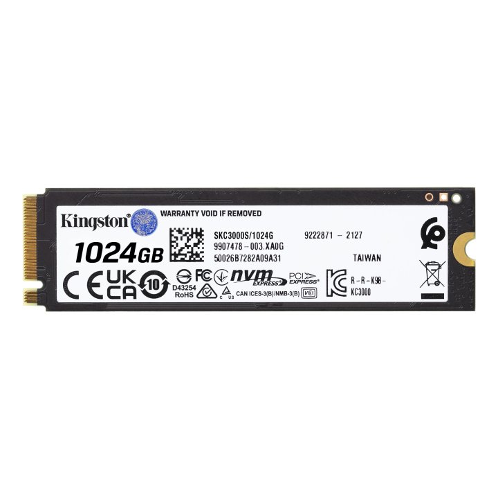 Disco M.2 Nvme 1tb Kingston Skc3000s 1024g Pcie 4.0 X4 Read 7000mbps Write 6000mbps