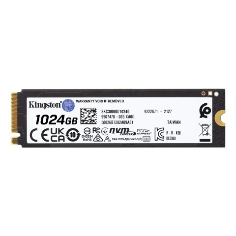 Disco M.2 Nvme 1tb Kingston Skc3000s 1024g Pcie 4.0 X4 Read 7000mbps Write 6000mbps