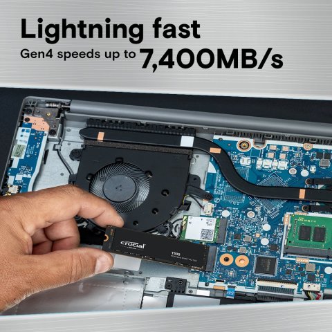 Disco M.2 Nvme 2tb Crucial T500 Ct2000t500ssd8 Pcie 4.0 Read 7300mbps Write 6900mbps