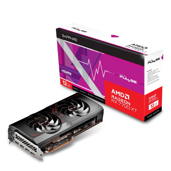 Vga Sapphire Pulse Radeon Rx 7700 Xt 12gb Gddr6 2xdp 2xhdmi Cuda 3456 192bit Dual Fan