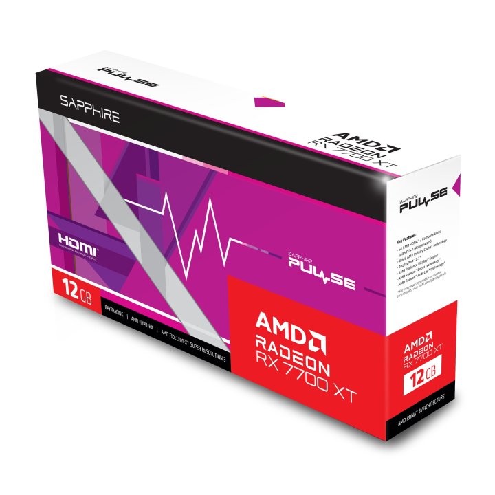 Vga Sapphire Pulse Radeon Rx 7700 Xt 12gb Gddr6 2xdp 2xhdmi Cuda 3456 192bit Dual Fan