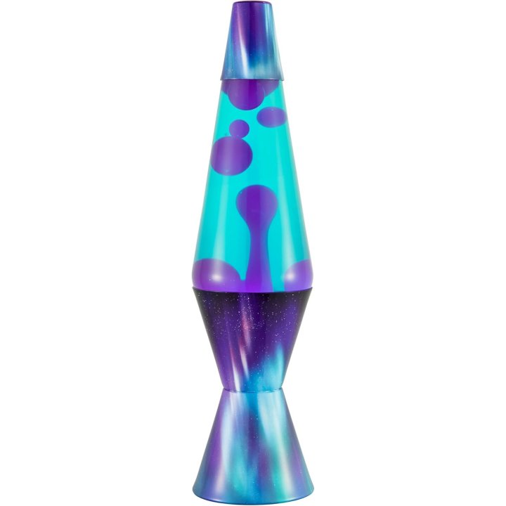 Lampara De Lava Classica 2047eu Cera De Color Morado Liquido De Color Turquea