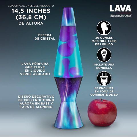 Lampara De Lava Classica 2047eu Cera De Color...