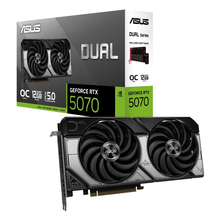 Vga Asus Geforce Rtx 5070 Oc 12gb Gddr7 3xdp 1xhdmi Cuda 6144 192bit Dual Fan