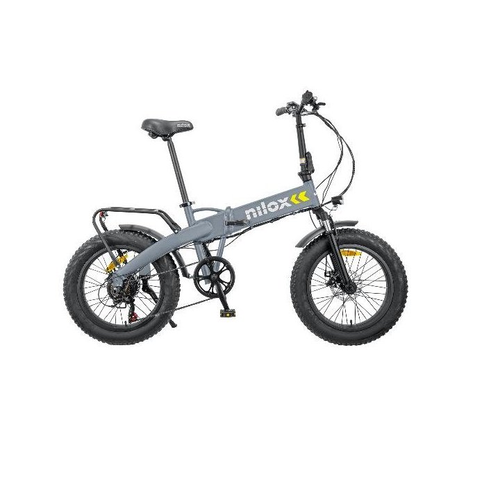 Bicicleta Electrica Nilox J4 Plus 20" Aluminio 250w Autonomia 70km Velocidad 25km h 24kg Color Gris