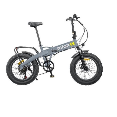 Bicicleta Electrica Nilox J4 Plus 20" Aluminio 250w Autonomia 70km Velocidad 25km h 24kg Color Gris